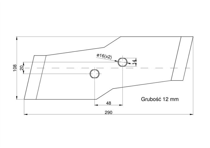 Dłuto, nakładka lemiesza obracalna prawa Kuhn Vulcan pasuje śruba M12X34OV2 - 2 szt.