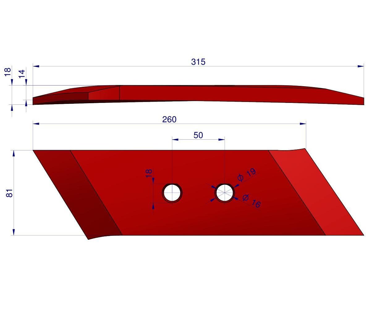 Dłuto lewe Pottinger Vulcan