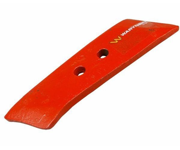 Dłuto, nakładka lemiesza lewa zastosowanie Kverneland stal borowa WARYŃSKI