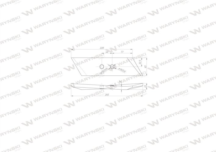 Dłuto, nakładka lemiesza lewa zastosowanie Kverneland stal borowa WARYŃSKI
