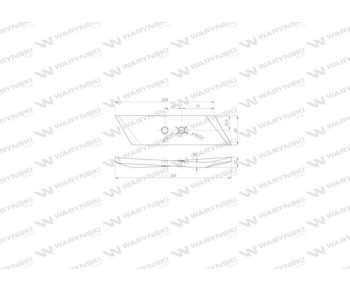 Dłuto, nakładka lemiesza lewa zastosowanie Kverneland stal borowa WARYŃSKI