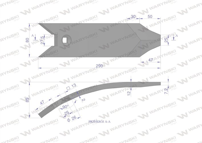Dziób zastosowanie Delta Flex Kongskilde stal borowa Waryński