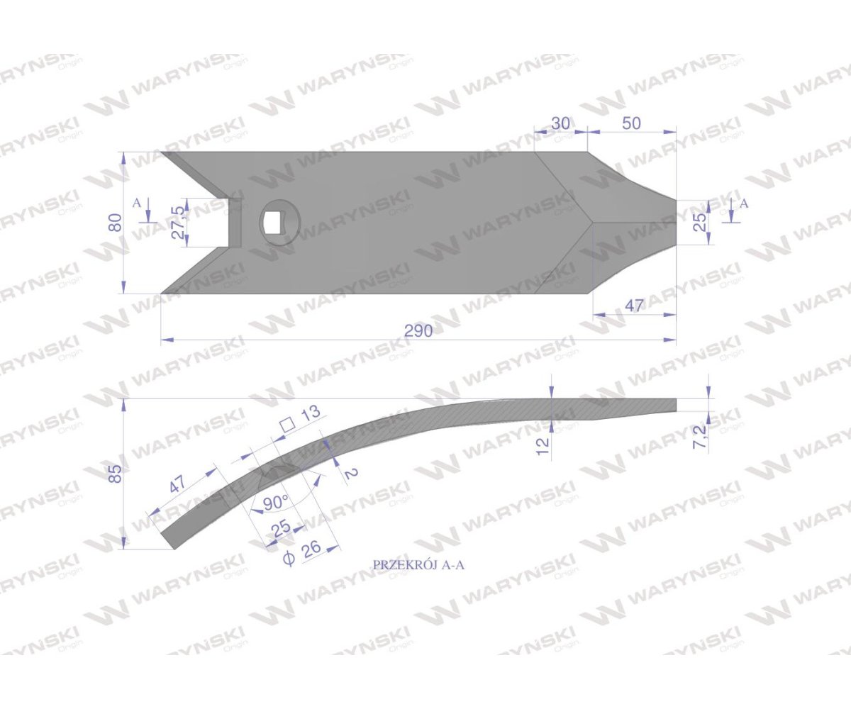 Dziób zastosowanie Delta Flex Kongskilde stal borowa Waryński