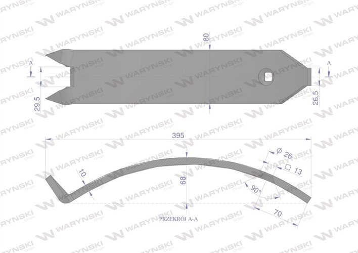 Odkładnica środkowa zastosowanie Delta Flex Kongskilde stal borowa Waryński