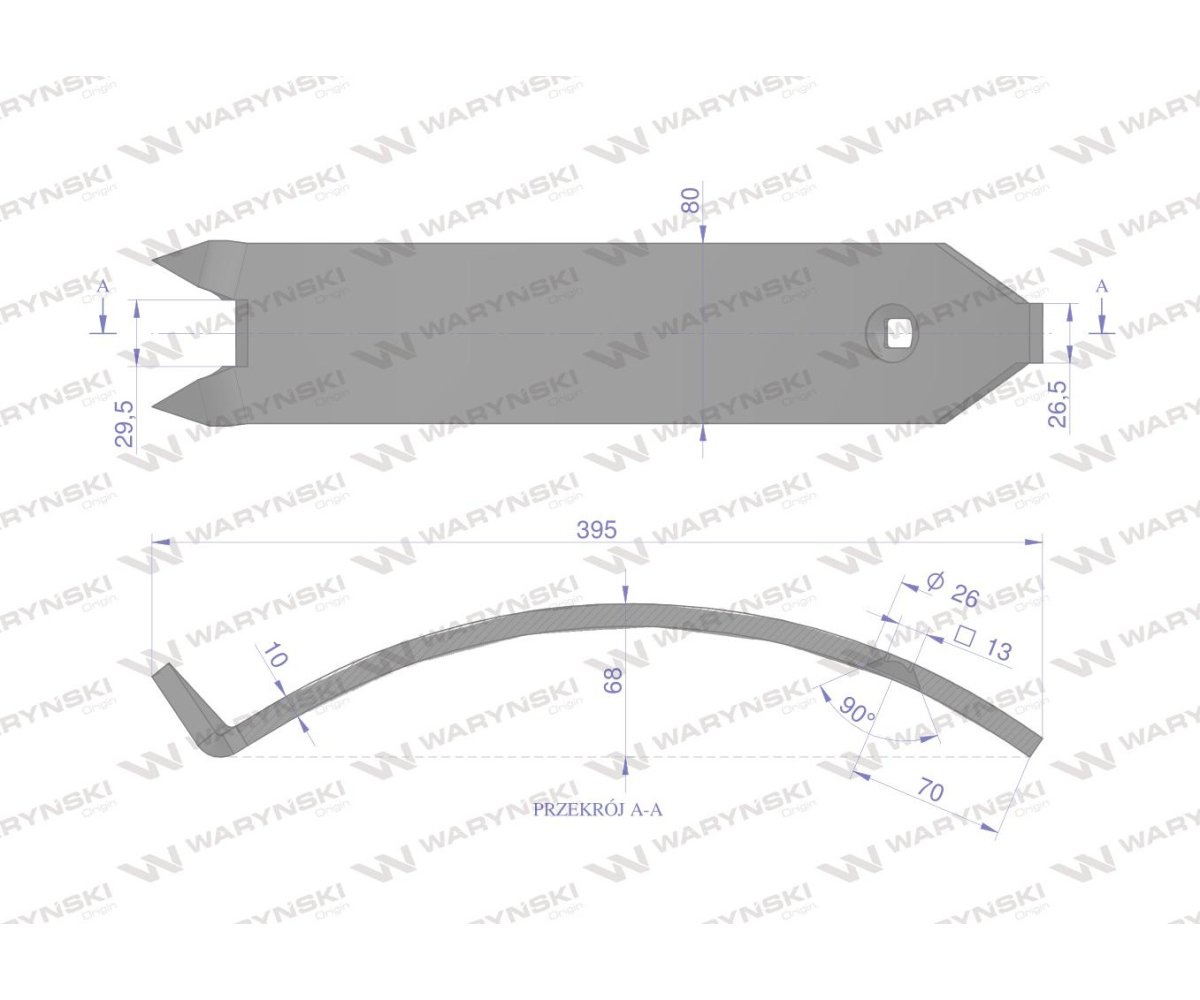 Odkładnica środkowa zastosowanie Delta Flex Kongskilde stal borowa Waryński