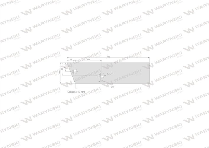 Płoza krótka zastosowanie PR/72 Unia Pług stal borowa WARYŃSKI