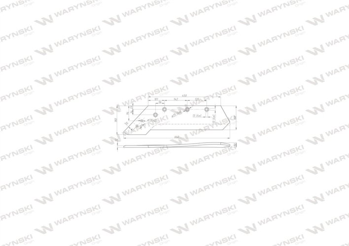 Lemiesz nkpl. lewy do dłuta zastosowanie VIS017 XXL Unia Pług stal borowa Waryński