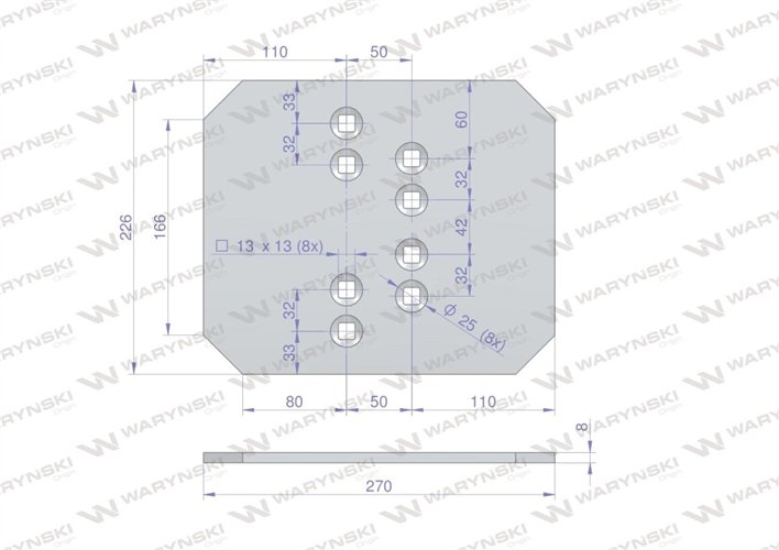 Nakładka płozy tylna prawa lewa zastosowanie VIS25 Unia MX WARYŃSKI
