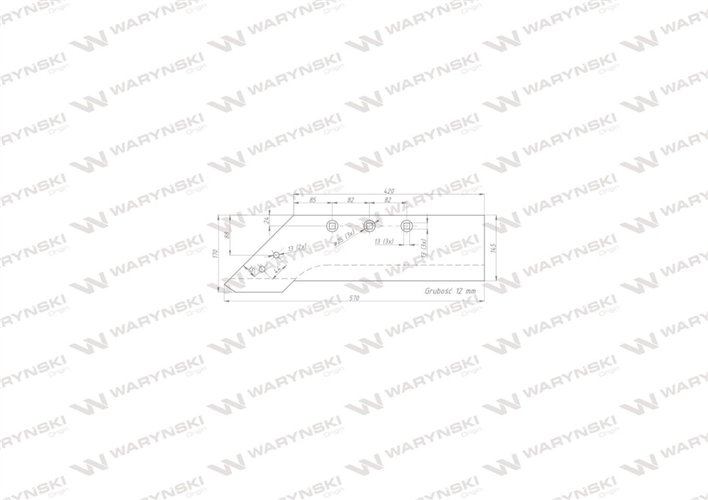 Lemiesz nkpl. lewy do dłuta zastosowanie PO0390 XL Ibis Unia Pług stal borowa Waryński