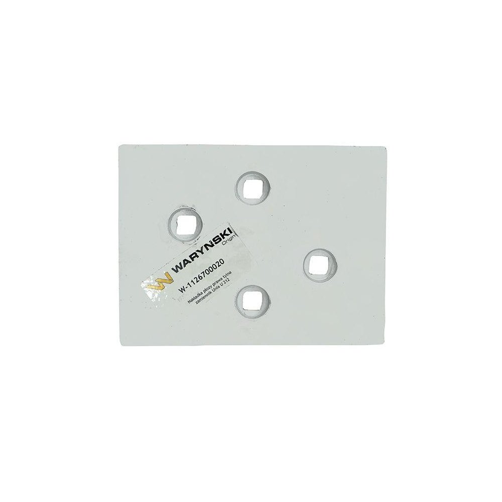 Nakładka płozy prawa tylna zastosowanie U 212 Unia Pług stal borowa WARYŃSKI