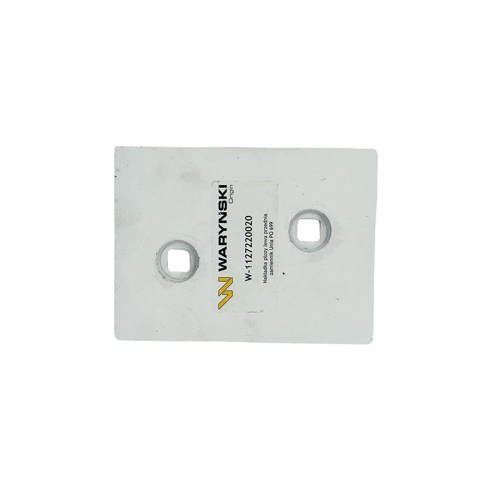 Nakładka płozy lewa przednia zastosowanie PO 699 Unia Pług stal borowa WARYŃSKI