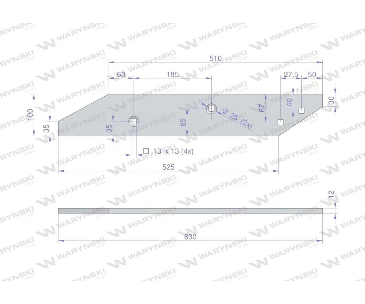 Listwa płozy prawa zastosowanie Long Unia WARYŃSKI