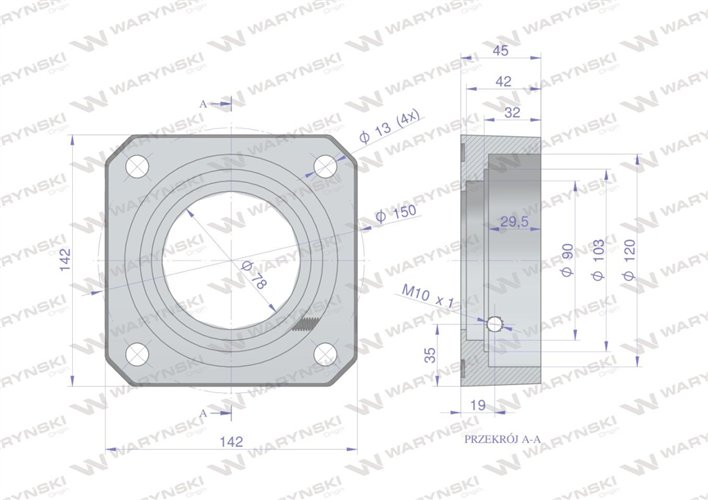 Oprawa łożyska Talerzówka Waryński