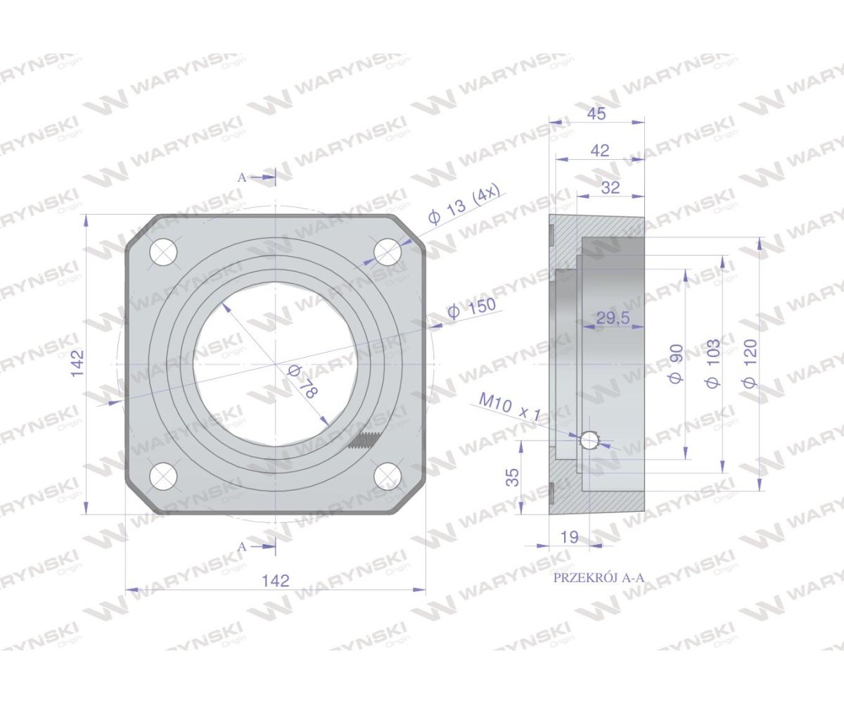 Oprawa łożyska Talerzówka Waryński