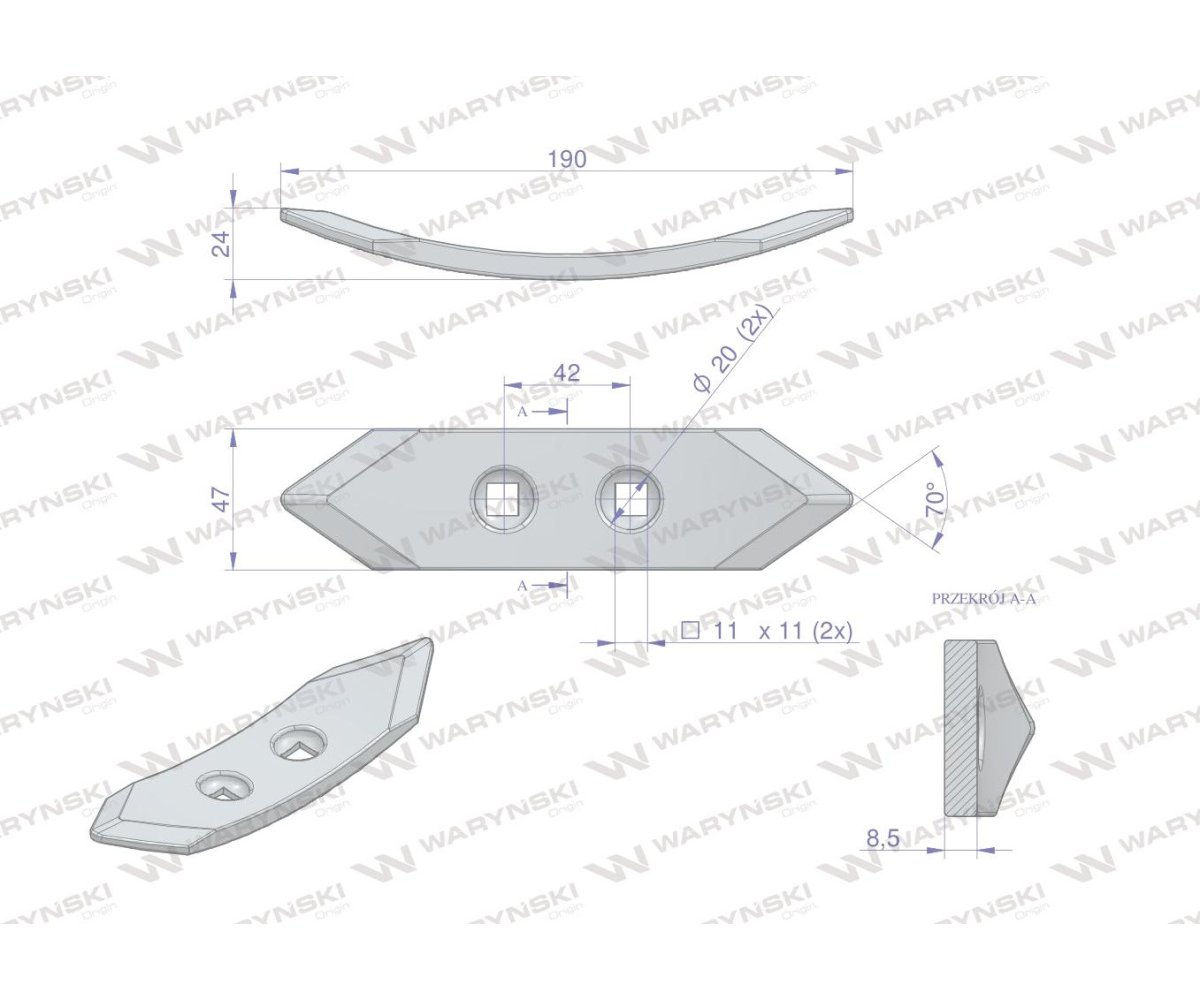 Redliczka 2-otworowa zastosowanie Kr/69 Unia ze śrubą kultywator mal. proszkowo Waryński ( sprzedawane po 10)