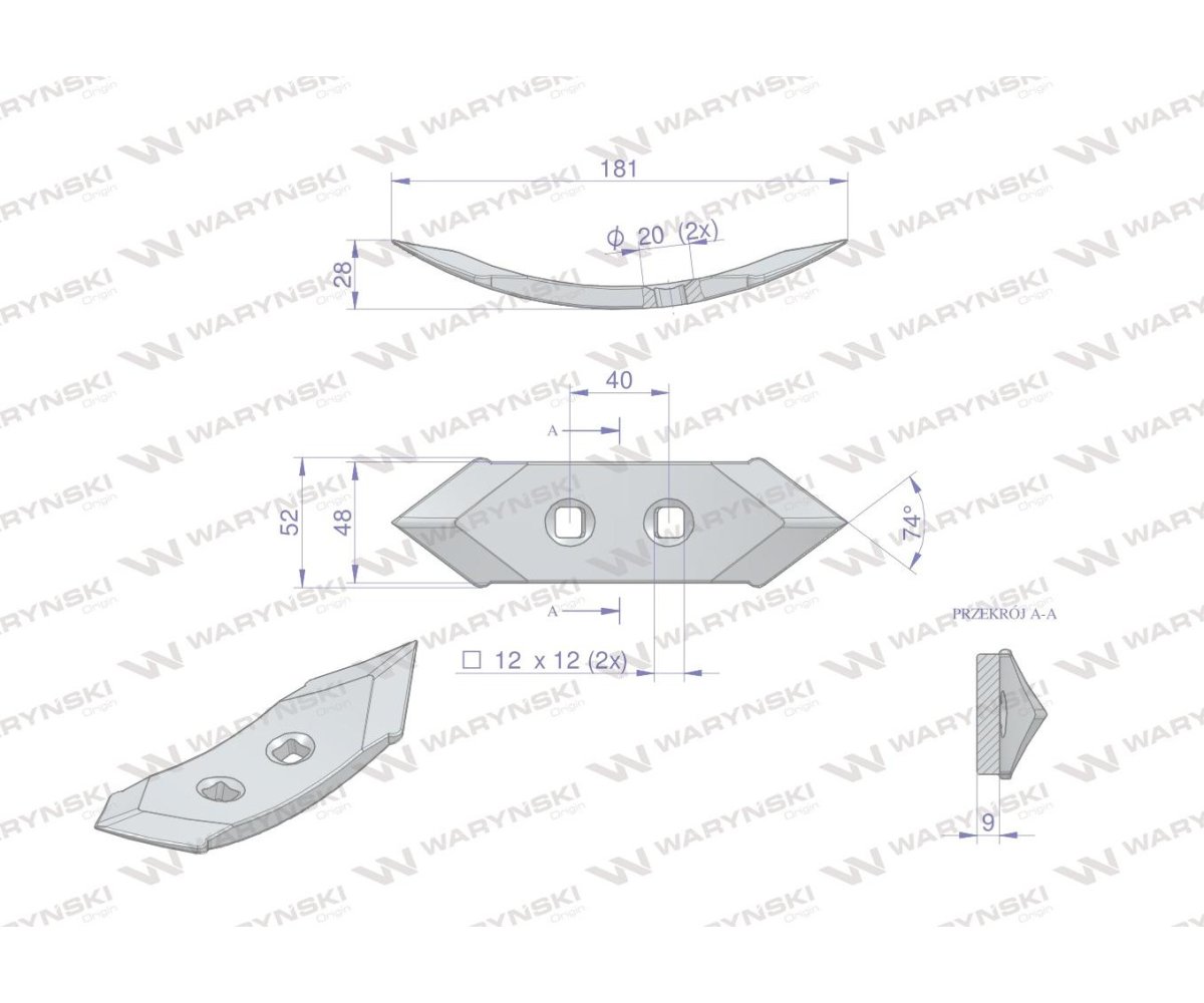 Redliczka 2-otworowa zastosowanie Kr/69 Unia kultywator stal borowa Waryński ( sprzedawane po 10 )