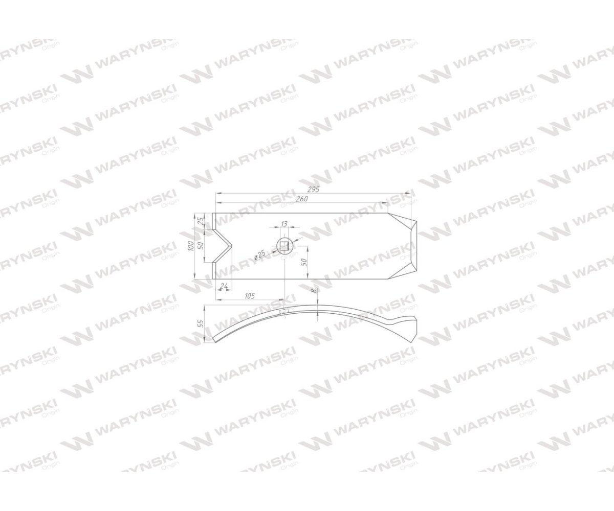 Nakładka zęba jednootworowego zastosowanie Ap/85 Kos Unia stal borowa Waryński