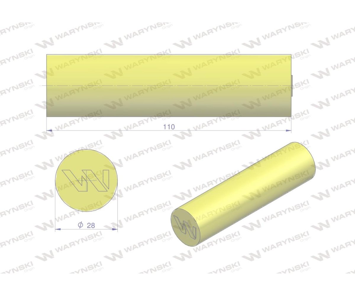 Amortyzator poliuretanowy walec 28x110 WARYŃSKI ( sprzedawane po 4 )