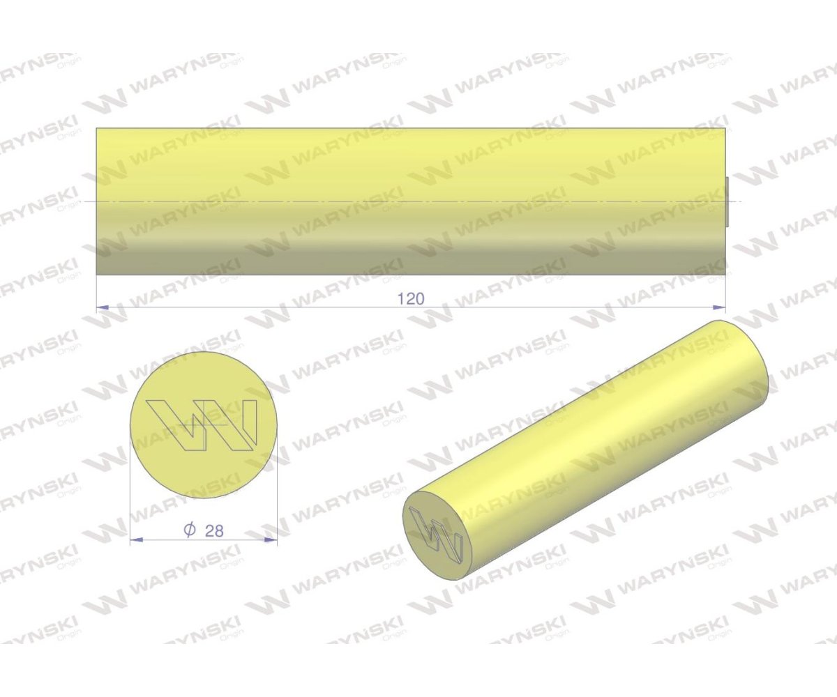 Amortyzator poliuretanowy walec 28x120 WARYŃSKI ( sprzedawane po 4 )