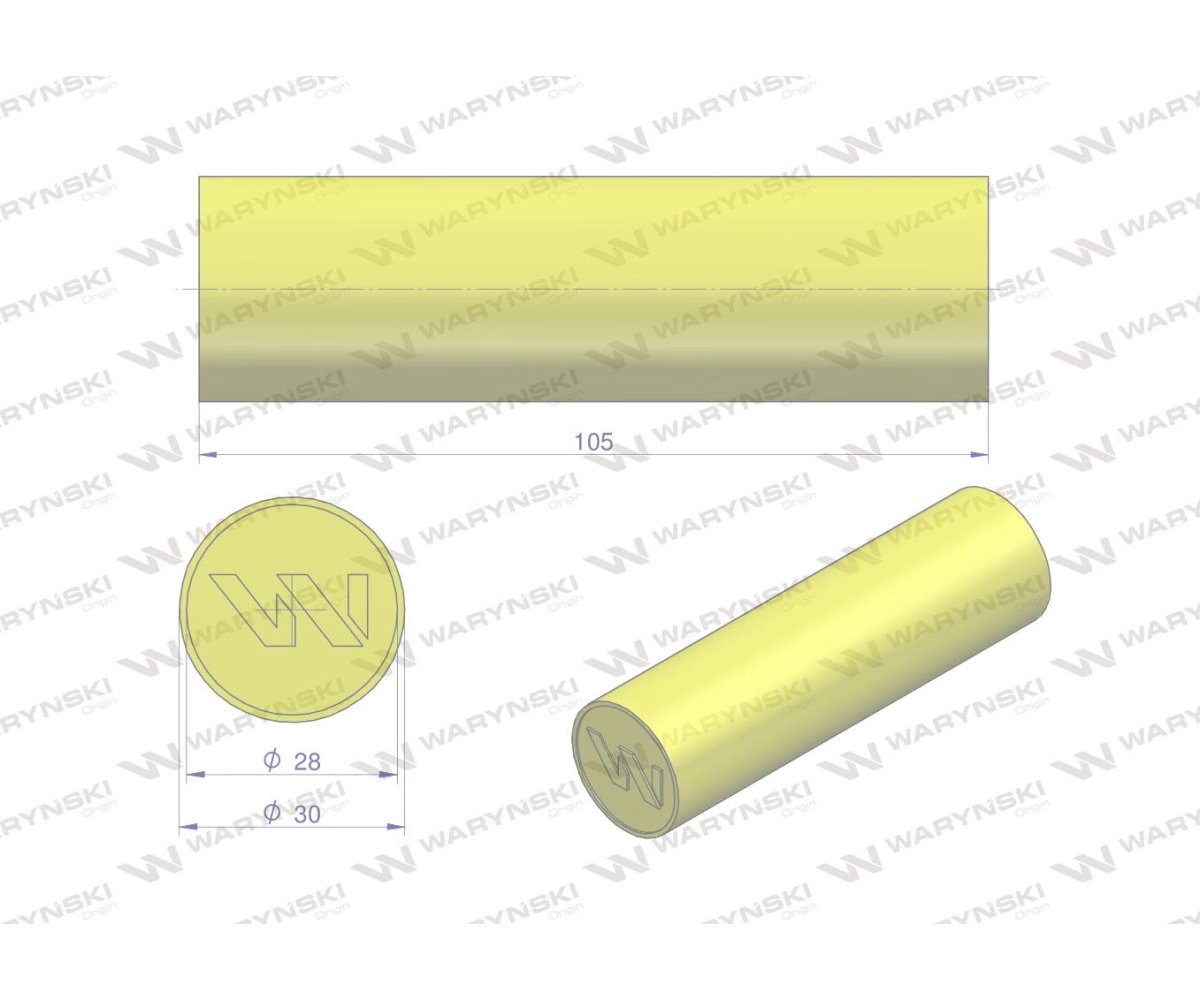Amortyzator poliuretanowy walec 30x105 WARYŃSKI ( sprzedawane po 4 )