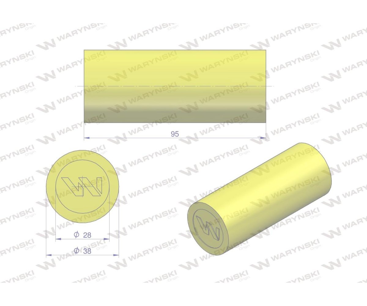 Amortyzator poliuretanowy walec 38x95 WARYŃSKI ( sprzedawane po 4 )