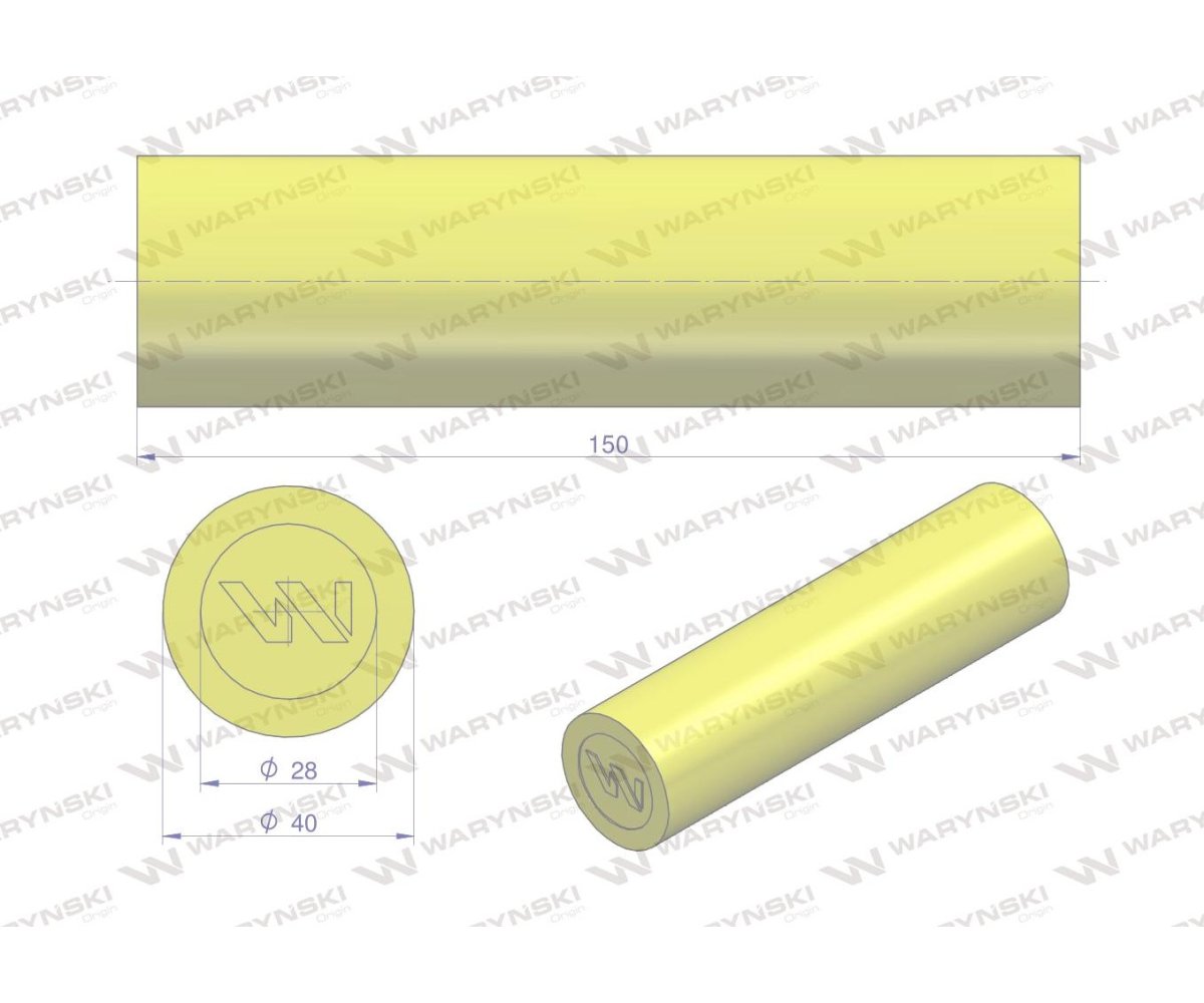 Amortyzator poliuretanowy walec 40x150 WARYŃSKI ( sprzedawane po 4 )