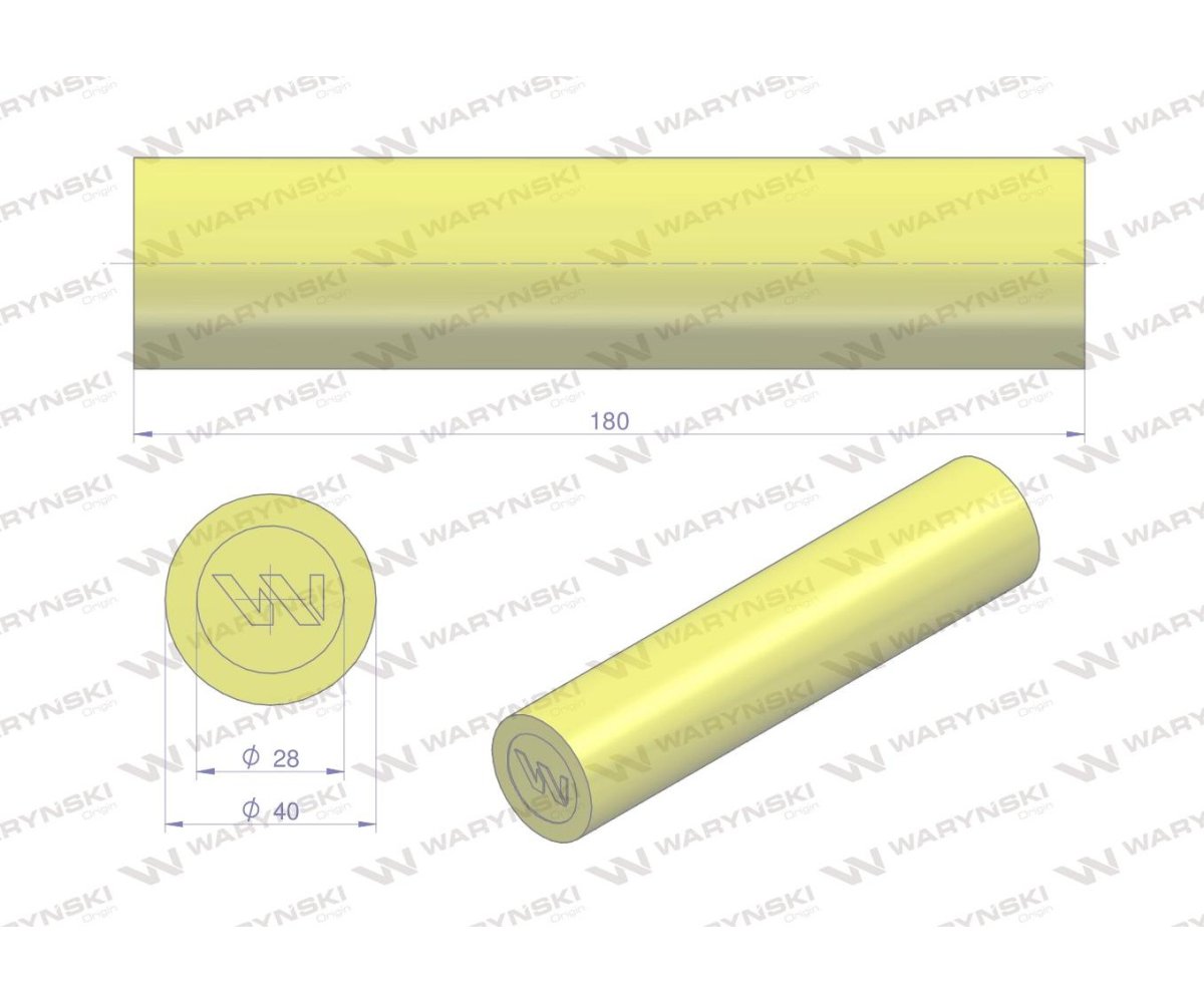 Amortyzator poliuretanowy walec 40x180 WARYŃSKI ( sprzedawane po 4 )