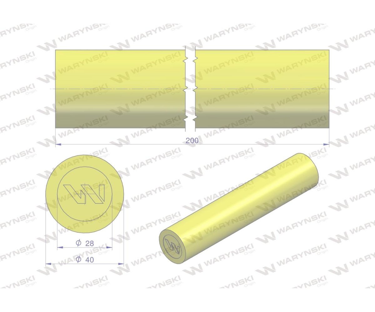 Amortyzator poliuretanowy walec 40x200 WARYŃSKI ( sprzedawane po 4 )