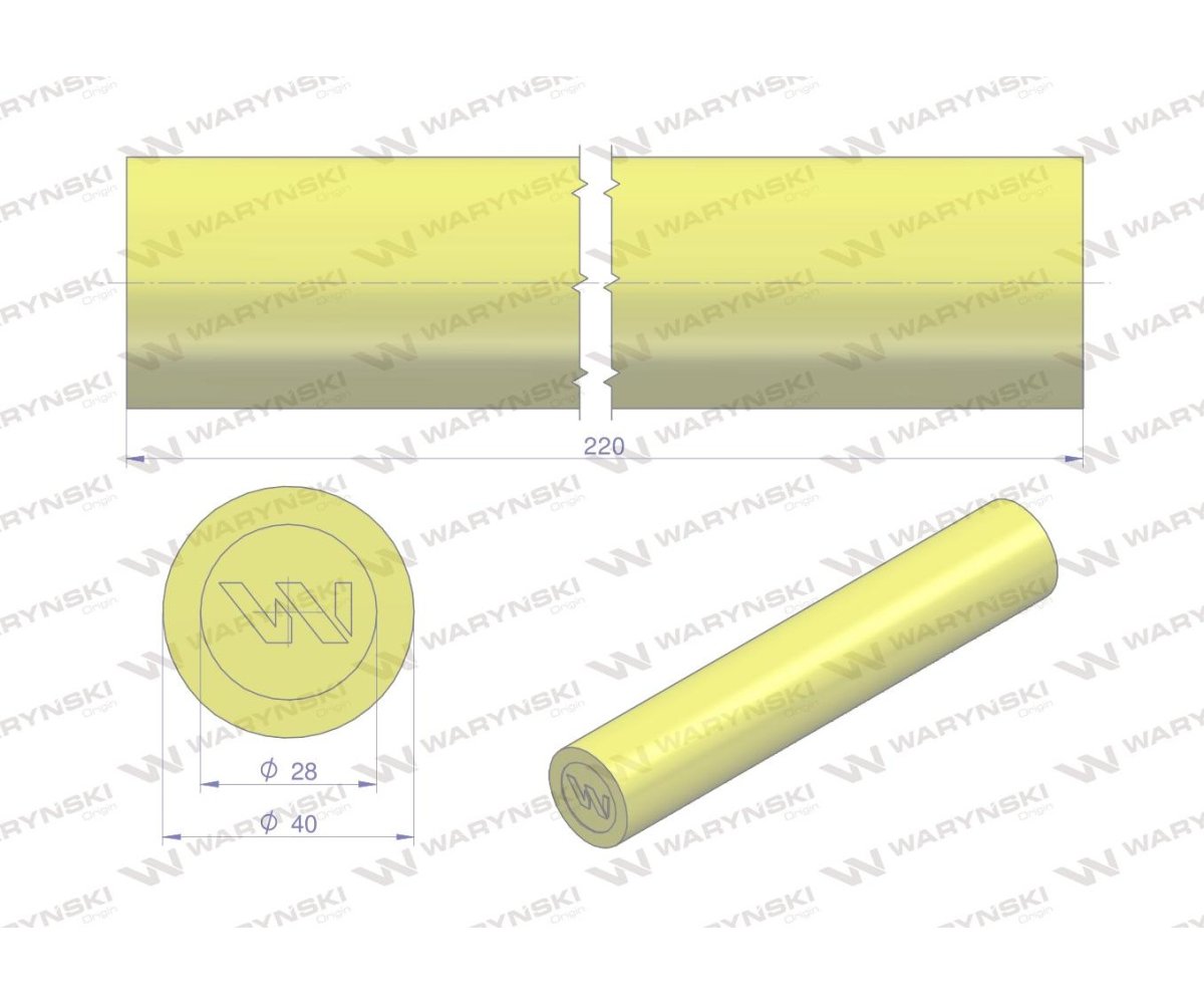 Amortyzator poliuretanowy walec 40x220 WARYŃSKI ( sprzedawane po 4 )