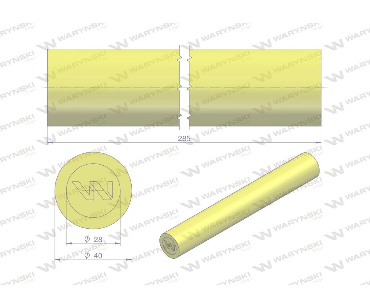 Amortyzator poliuretanowy walec 40x285 WARYŃSKI ( sprzedawane po 4 )