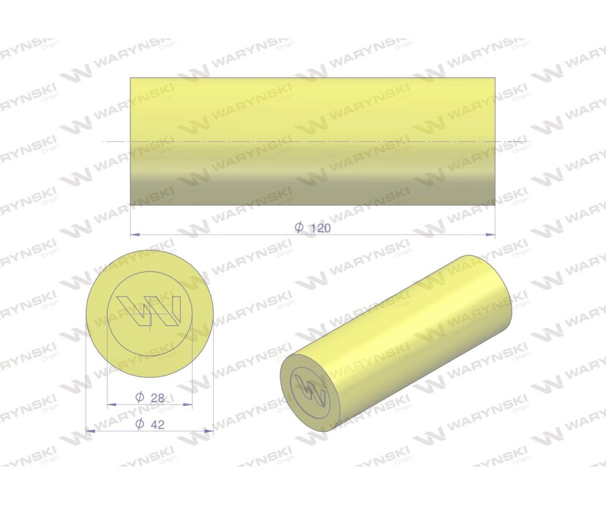 Amortyzator poliuretanowy walec 42x120 WARYŃSKI ( sprzedawane po 4 )