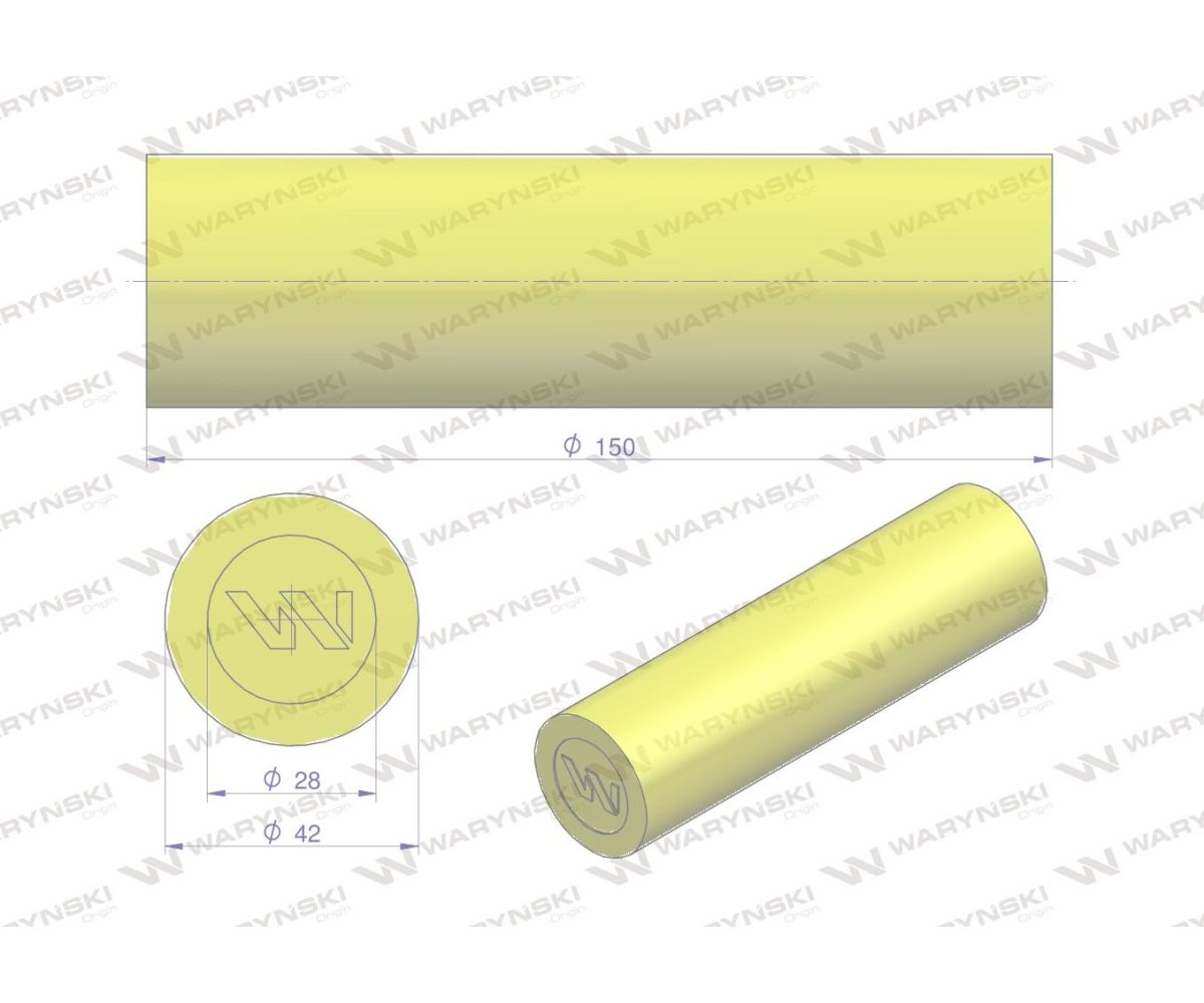 Amortyzator poliuretanowy walec 42x150 WARYŃSKI ( sprzedawane po 4 )