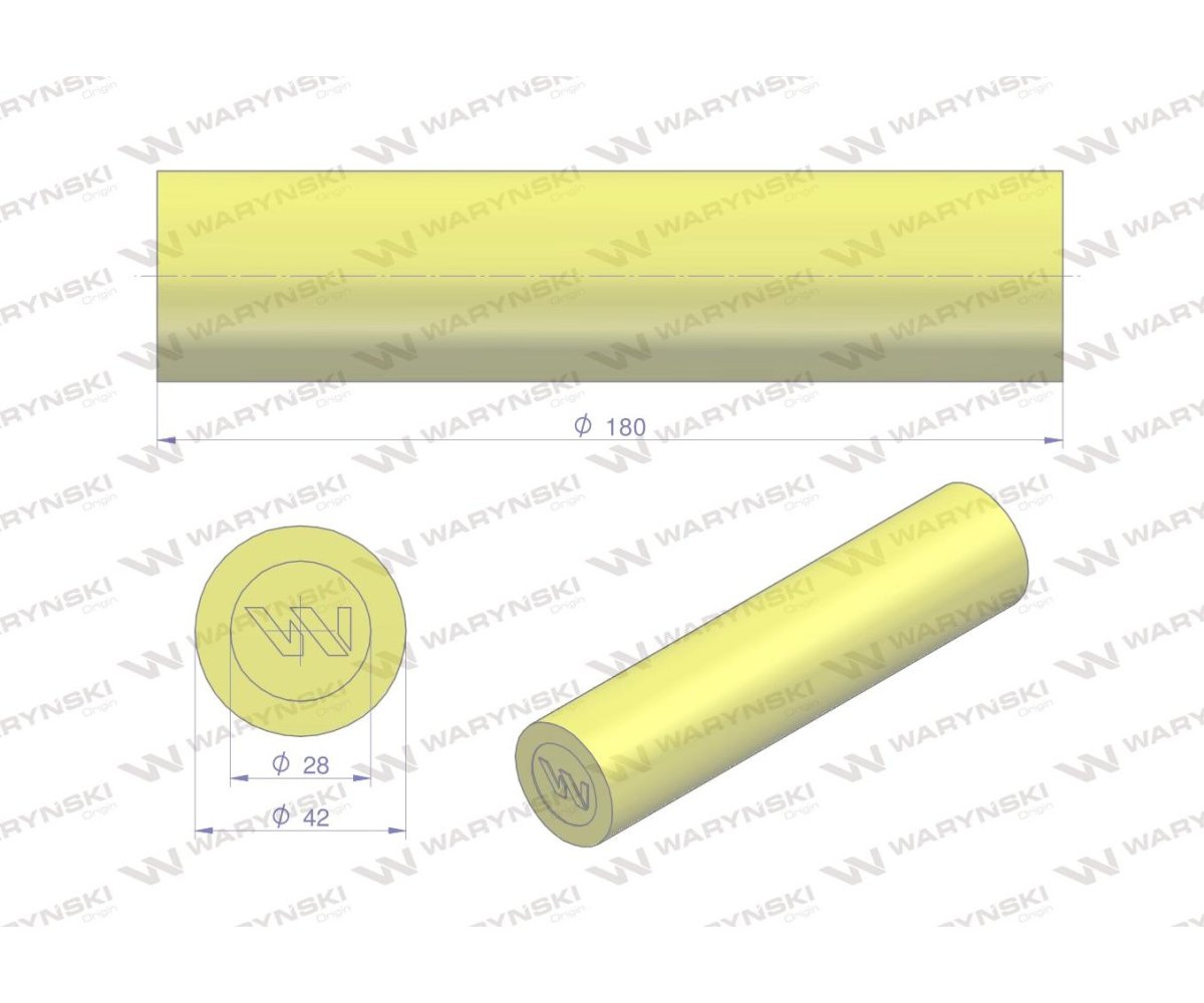 Amortyzator poliuretanowy walec 42x180 WARYŃSKI ( sprzedawane po 4 )
