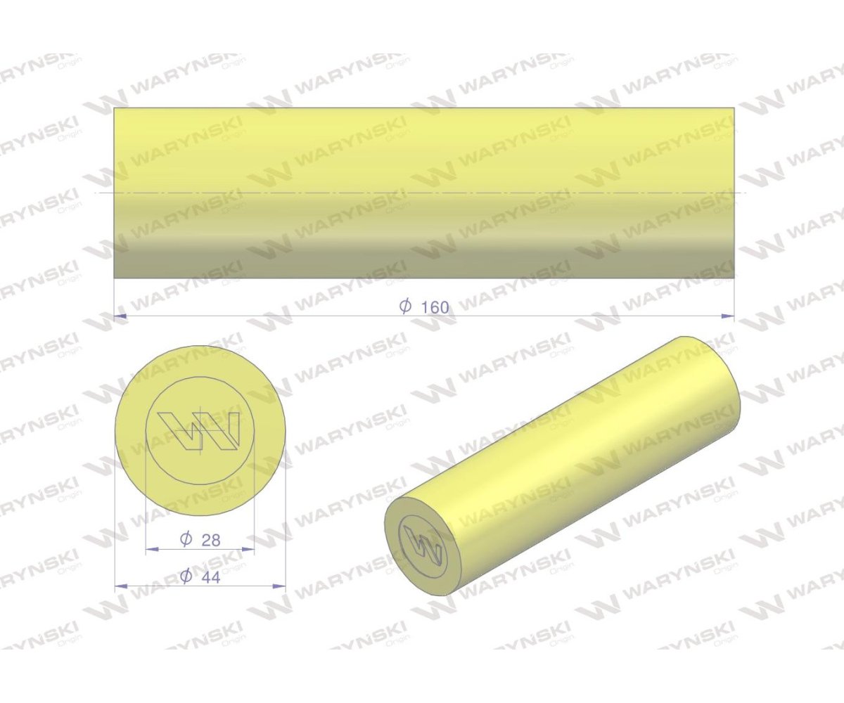 Amortyzator poliuretanowy walec 44x160 WARYŃSKI ( sprzedawane po 4 )