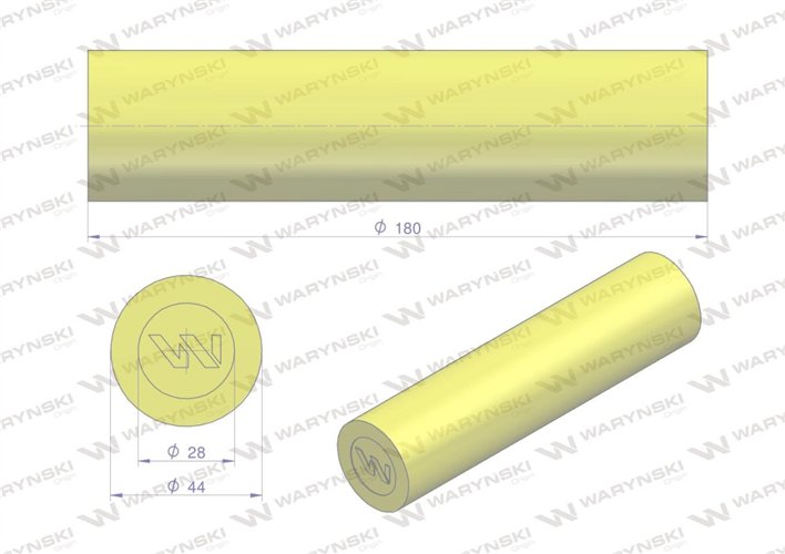 Amortyzator poliuretanowy walec 44x180 WARYŃSKI ( sprzedawane po 4 )
