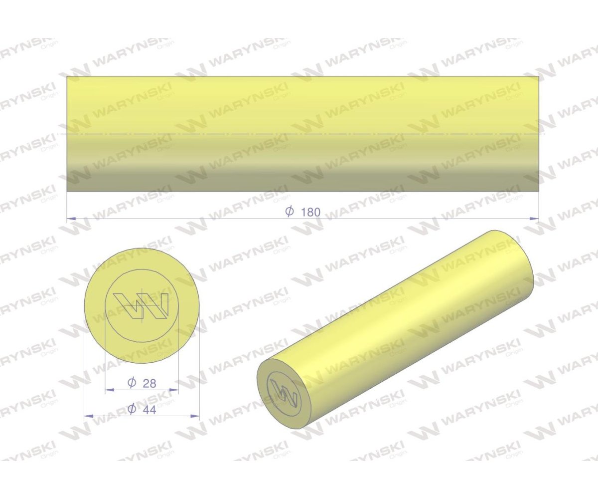 Amortyzator poliuretanowy walec 44x180 WARYŃSKI ( sprzedawane po 4 )