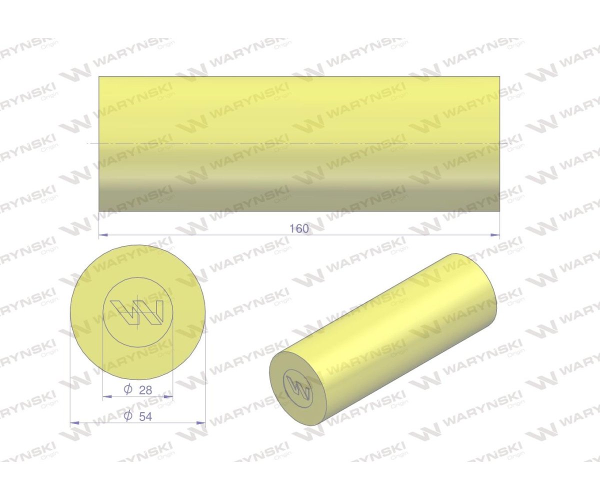 Amortyzator poliuretanowy walec 54x160 WARYŃSKI ( sprzedawane po 4 )