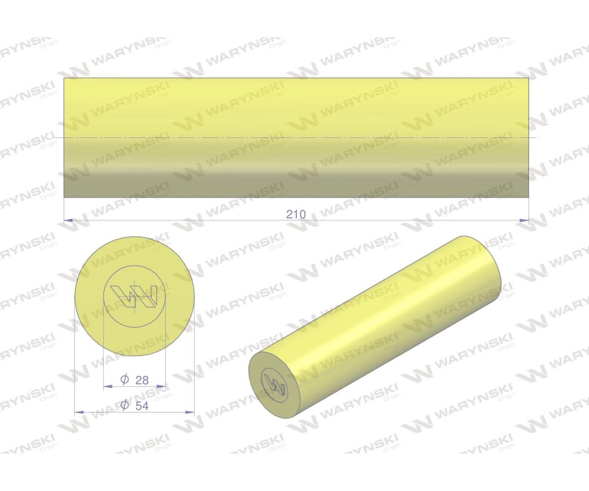 Amortyzator poliuretanowy walec 54x210 WARYŃSKI ( sprzedawane po 4 )