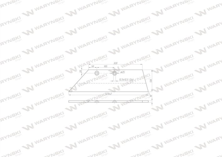 Lemiesz lewy 16" zastosowanie WG 100 B L Lemken Pług stal borowa WARYŃSKI