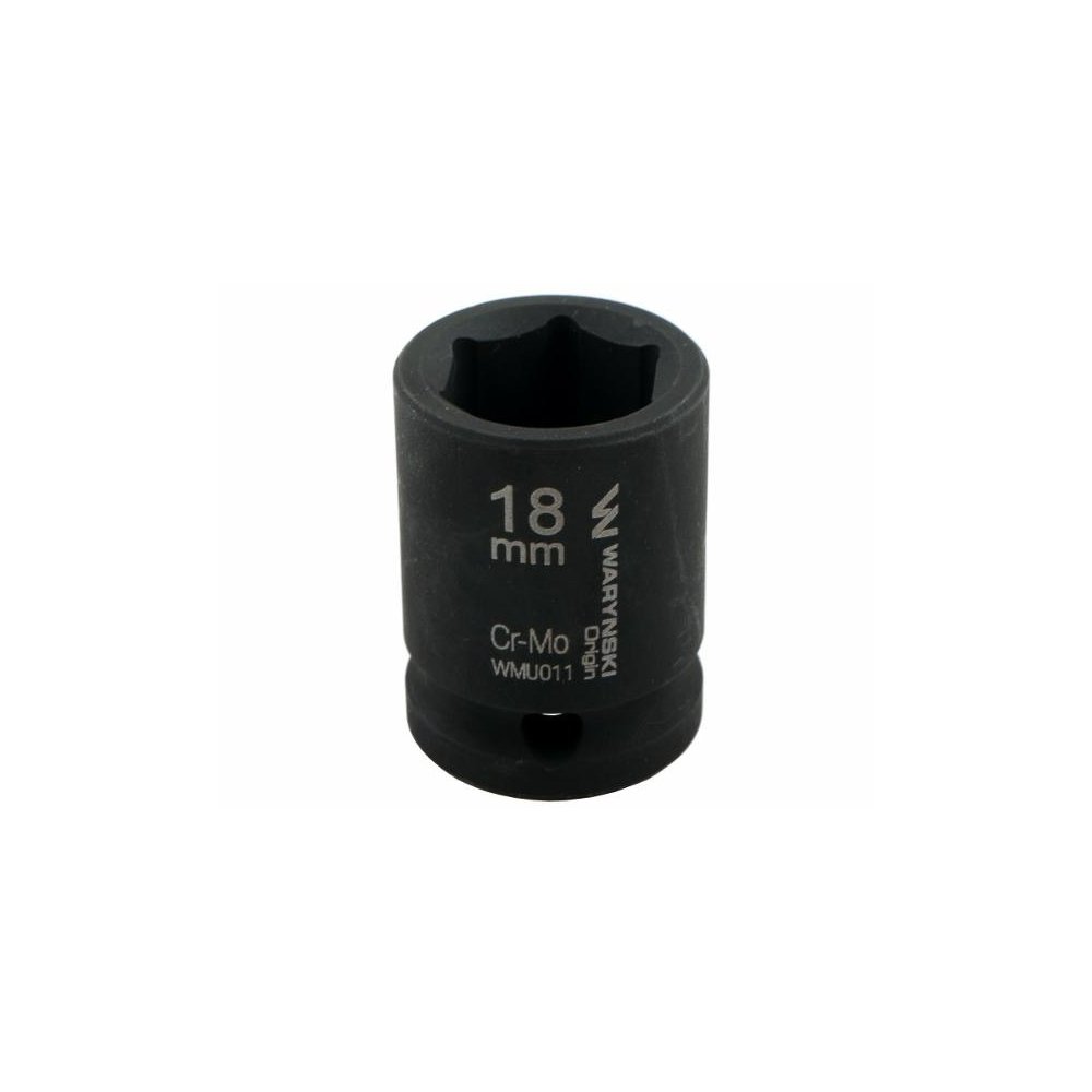 Nasadka udarowa sześciokątna 1/2". 18 mm. CrMo. DIN 3129. Waryński