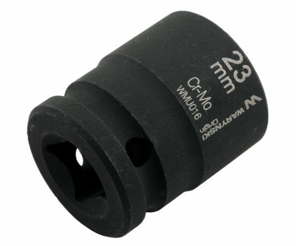Nasadka udarowa sześciokątna 1/2". 23 mm. CrMo. DIN 3129. Waryński