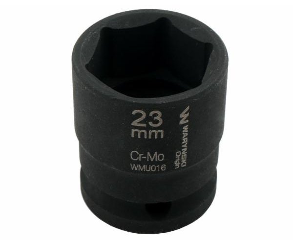 Nasadka udarowa sześciokątna 1/2". 23 mm. CrMo. DIN 3129. Waryński