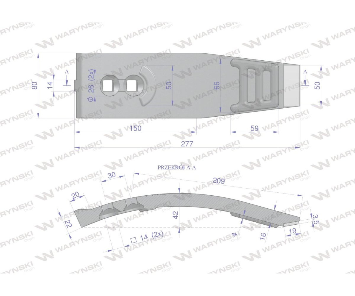 Redlica agregatu zastosowanie Vaderstad z węglikiem wolframu WARYŃSKI MAXX