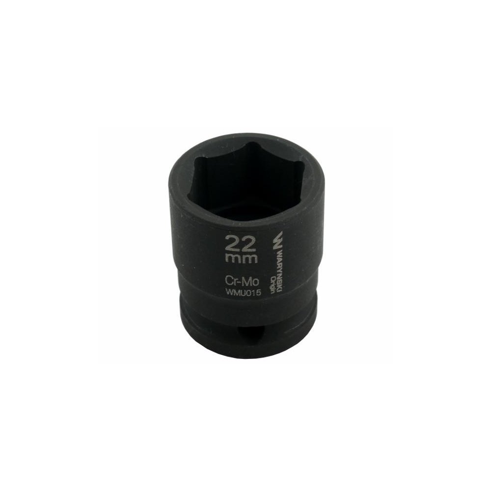 Nasadka udarowa sześciokątna 1/2". 22 mm. CrMo. DIN 3129. Waryński
