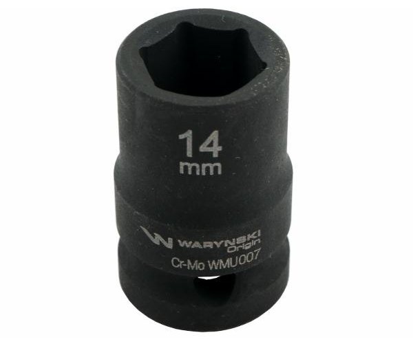 Nasadka udarowa sześciokątna 1/2". 14 mm. CrMo. DIN 3129. Waryński