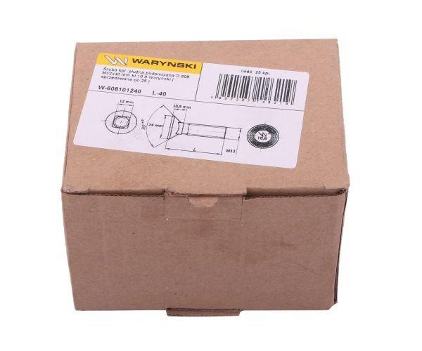 Śruba kpl. płużna podsadzana D 608 M12x30 mm kl.10.9 Waryński ( sprzedawane po 25 )