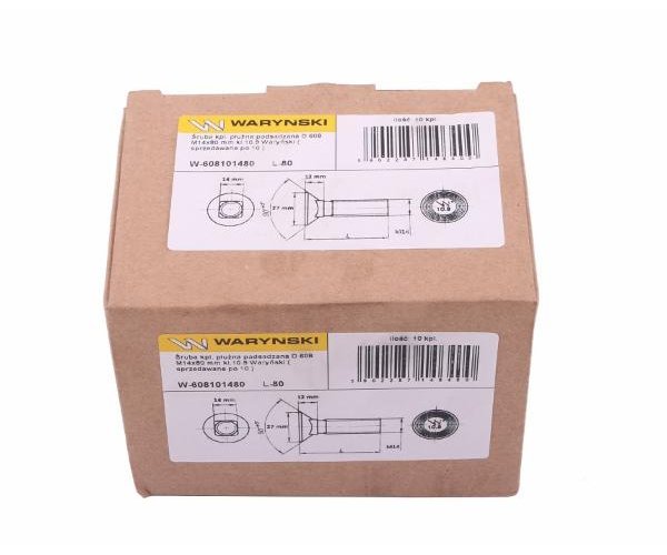Śruba kpl. płużna podsadzana D 608 M14x30 mm kl.10.9 Waryński ( sprzedawane po 10 )