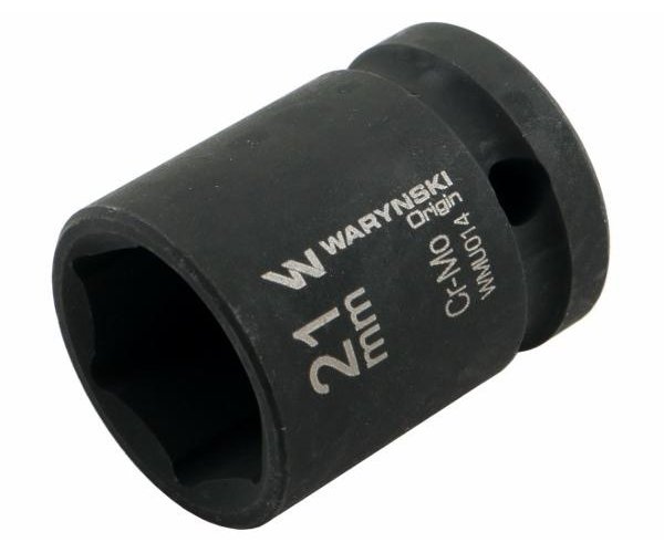 Nasadka udarowa sześciokątna 1/2". 21 mm. CrMo. DIN 3129. Waryński