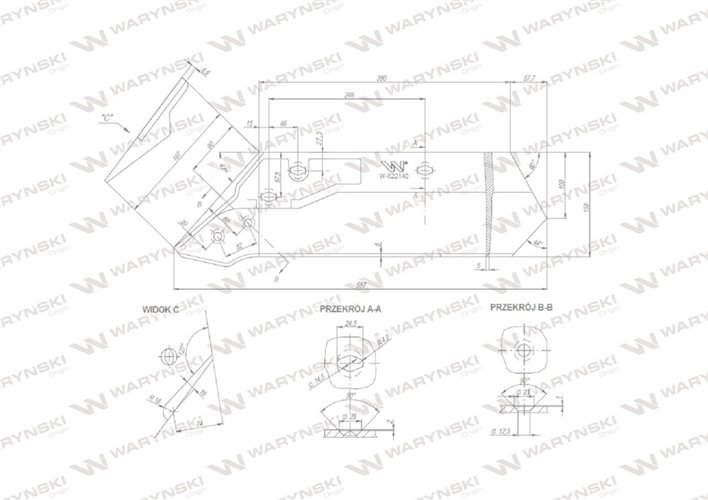 Eurolemiesz prawy 14" 622140 zastosowanie Kuhn Losange Waryński