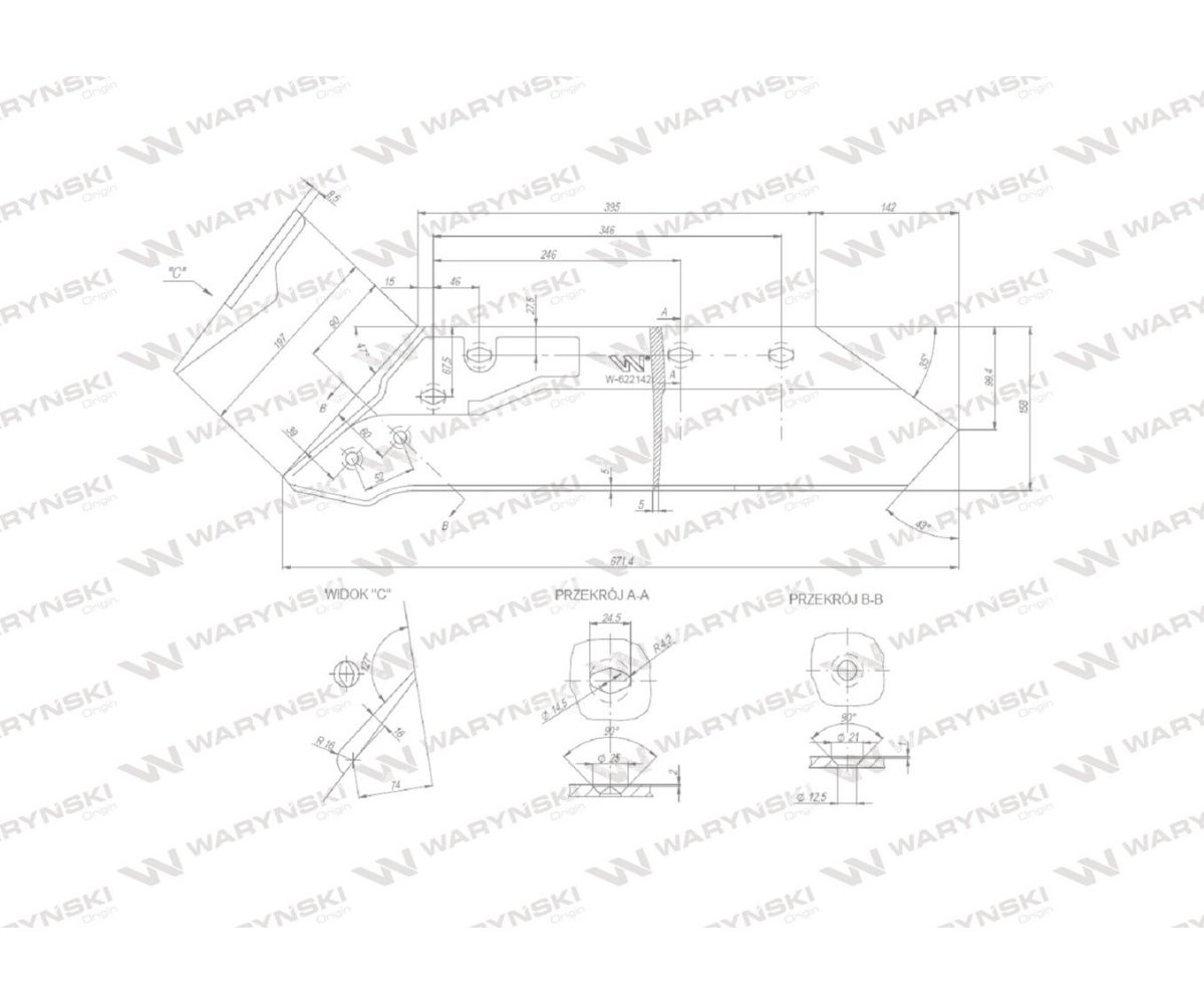 Eurolemiesz prawy 16" 622142 zastosowanie Kuhn Losange Waryński